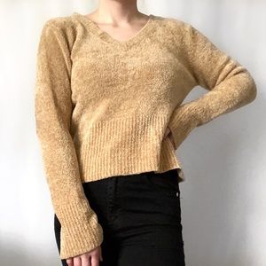 Retro Chenille V-Neck Pullover Sweater